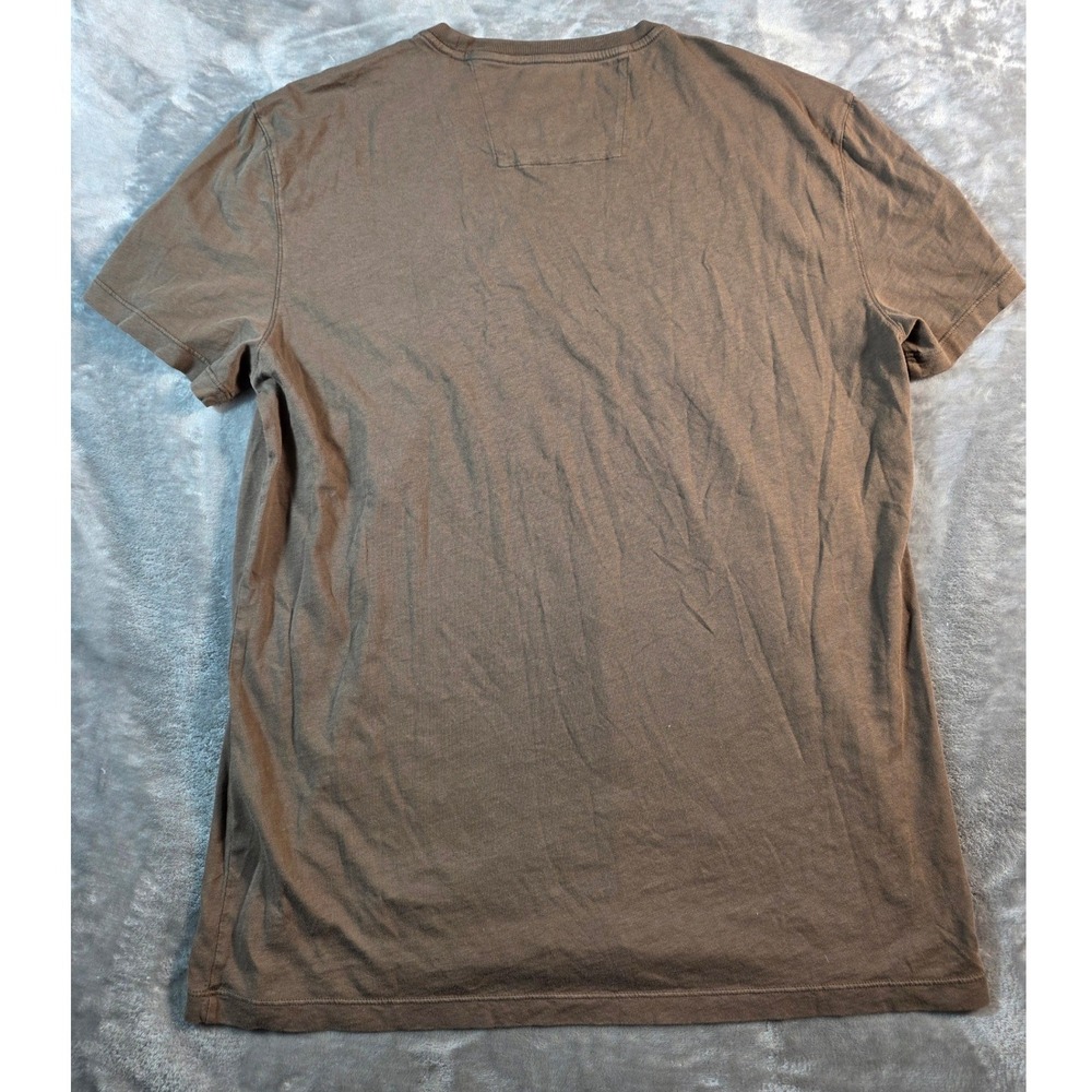 John Varvatos T-Shirt Mens Medium Brown Skeleton Graphic Top Hat Tee - Picture 6 of 6